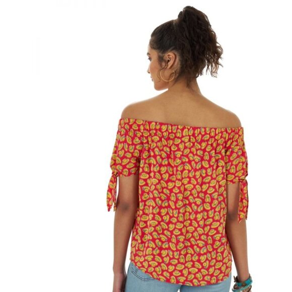 Wrangler Retro Off-Shoulder Short-Sleeve Top Medium Size - Picture 2 of 7